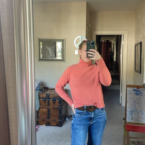 Field Gear Cozy Coral Cashmere Mockneck Sweater - Picture 8 of 14